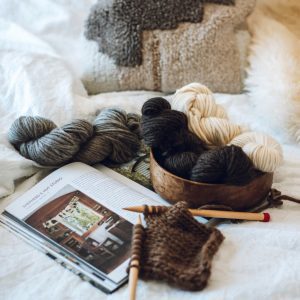 knitting with British wool