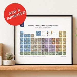 Periodic Table of British Sheep Poster