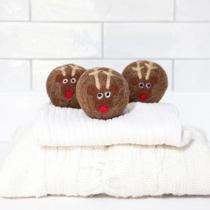Wool Dryer Balls - Pack of 3 Rudolph Reindeer