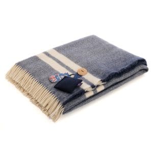 Timeless Blanket - Navy & Cream