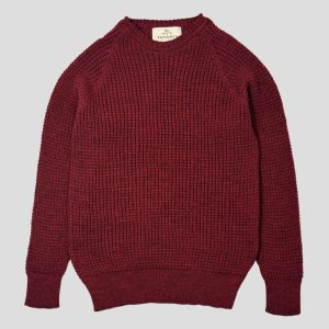 Waffle Stitch Crew Neck Sweater