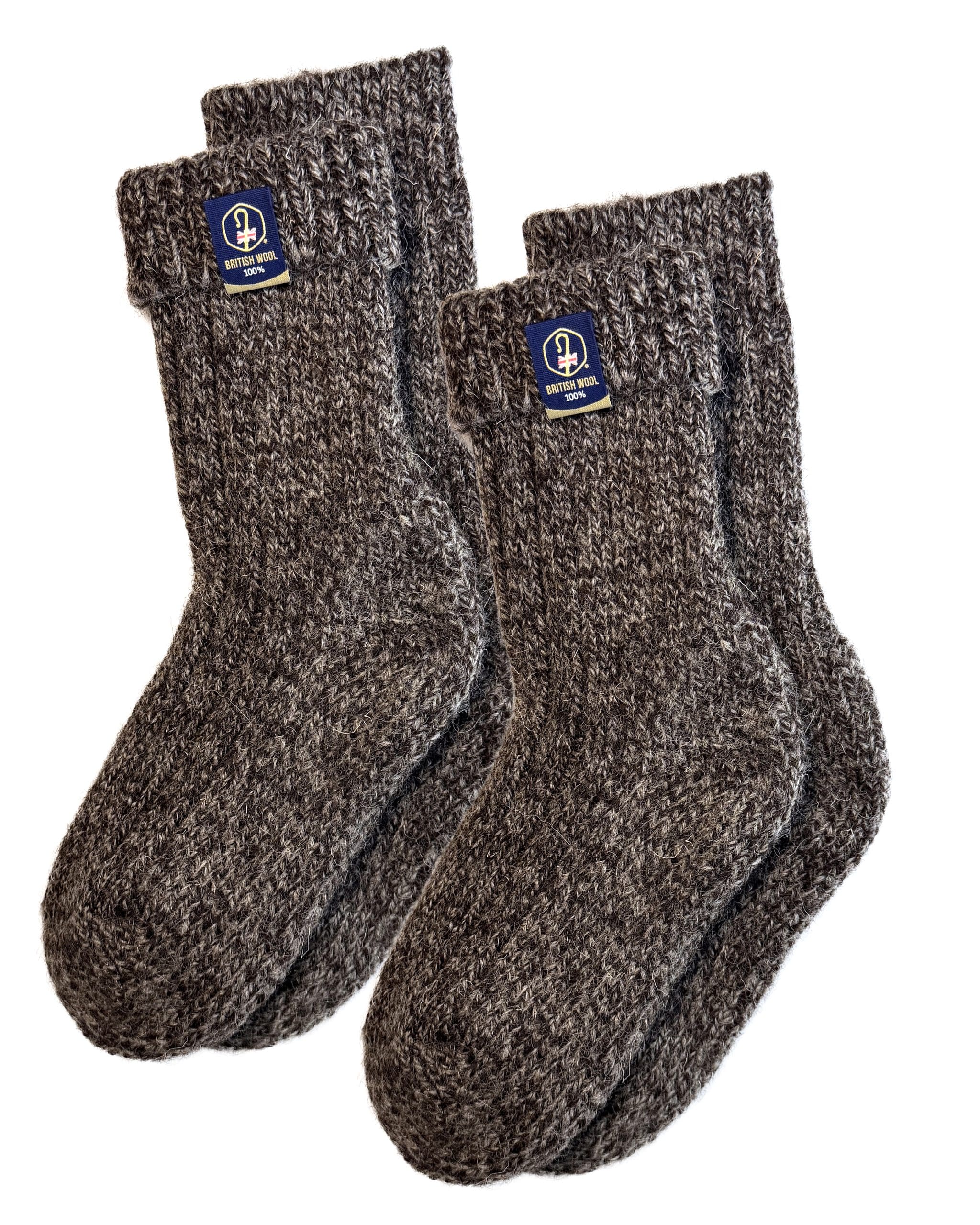 Twin Pack 100% British Wool Luxury Boot Socks - Image 3