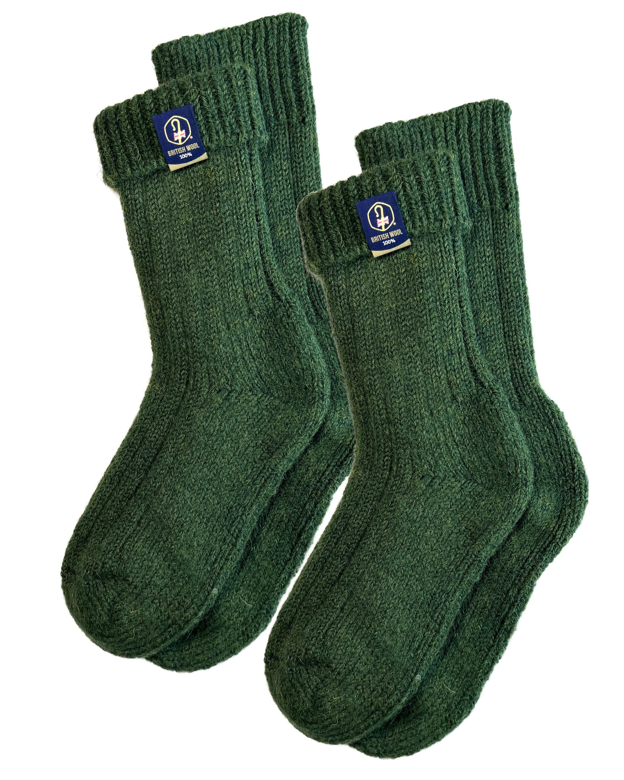 Twin Pack 100% British Wool Luxury Boot Socks - Image 2