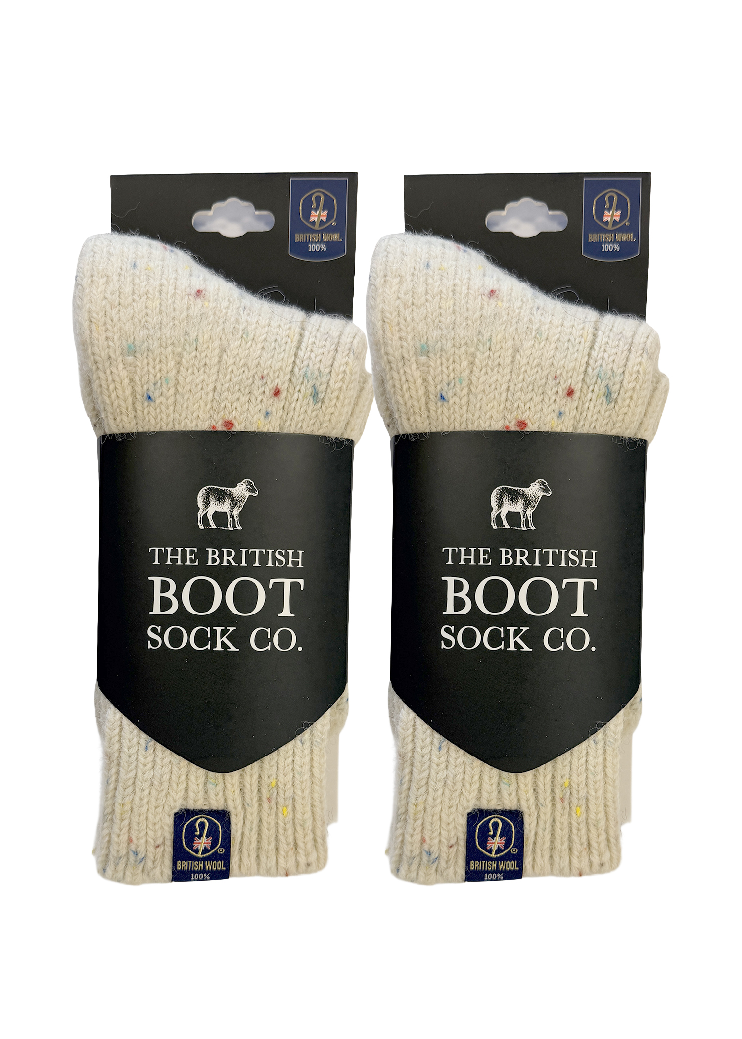 Twin Pack 100% British Wool Luxury Boot Socks - Image 5