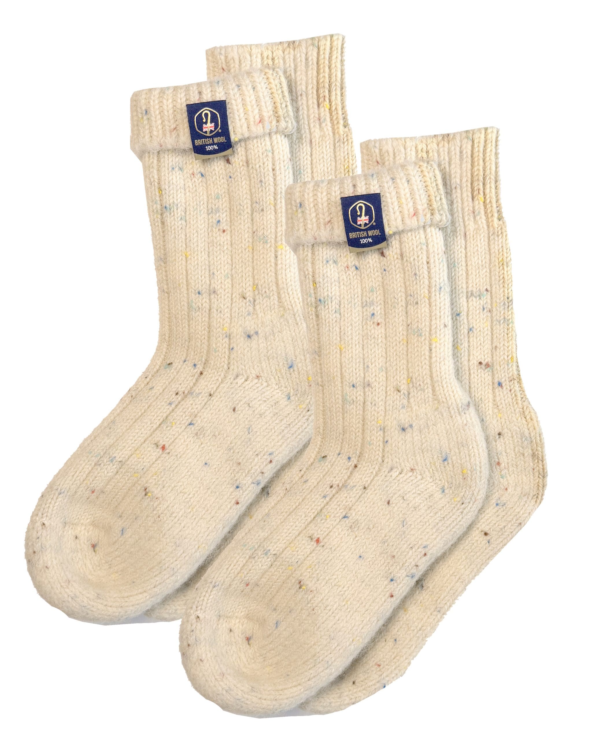 Twin Pack 100% British Wool Luxury Boot Socks - Image 6